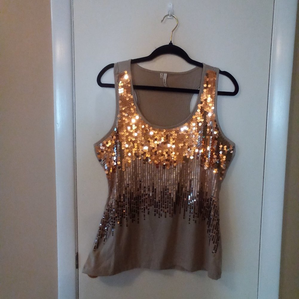 Studio Y sequined tank top size XL